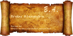 Brebu Alexandra névjegykártya